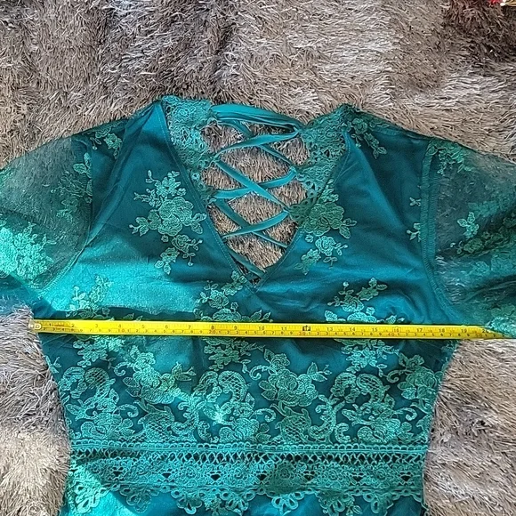 NWT Southern Fried Chics "Swept Away Dress" in Peacock - Large - Picture 6 of 9